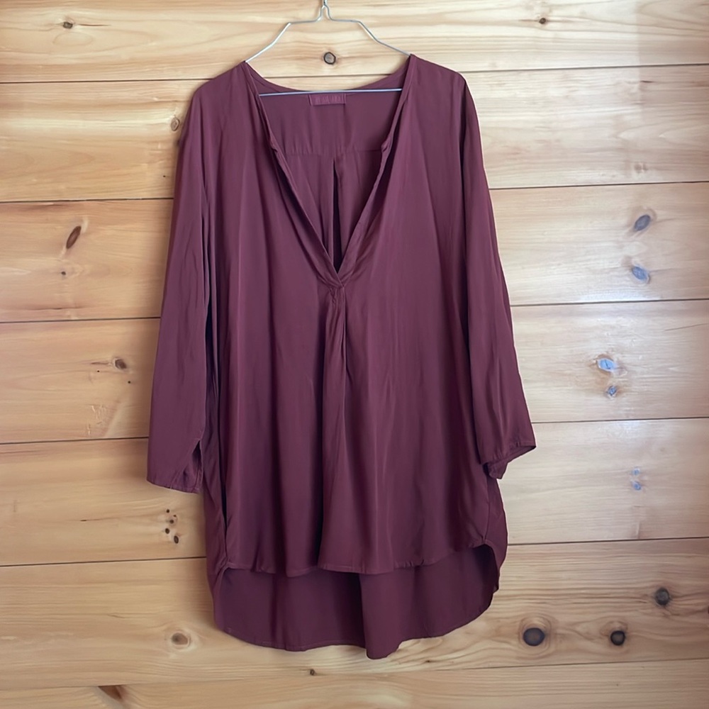 Burgundy read CP Shades blouse with pockets
